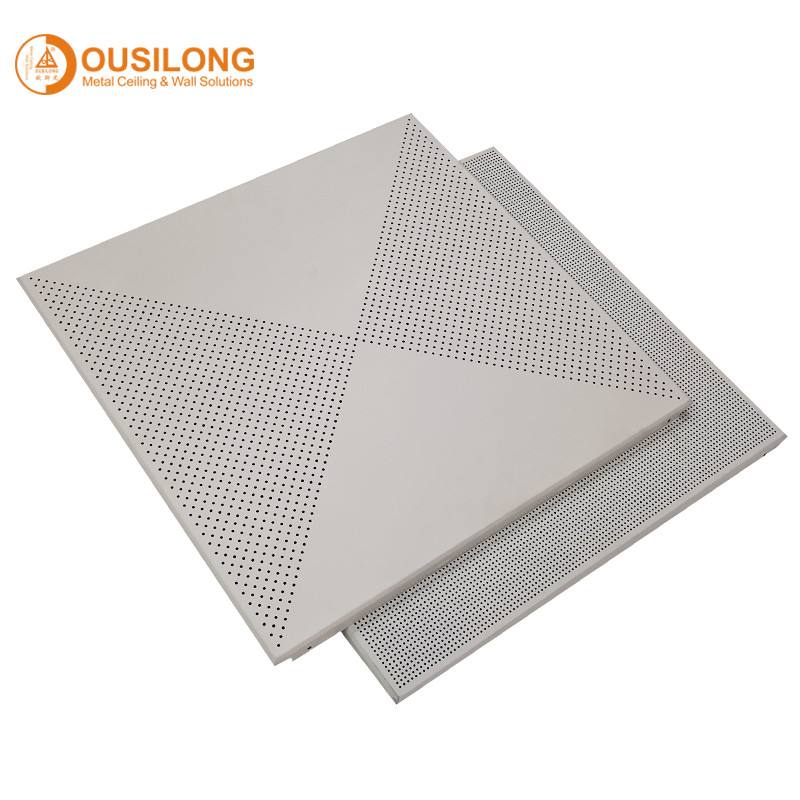 Commercial Aluminum Hollow Perforated Ceiling Tiles Aluminium Suspended