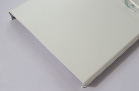 White Powder Coating C300 Suspended Aluminum Strip Ceiling Panel Beveled Edge