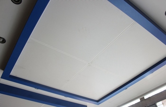 DIA 4.0 Powder Coating Metal Ceiling Tiles , Durable Perforated Suspended Ceiling Panel