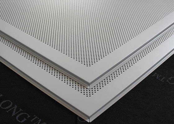 T 15 Matched 595x595mm Aluminum or Steel  Lay in Ceiling Tiles Perforated or Plain White