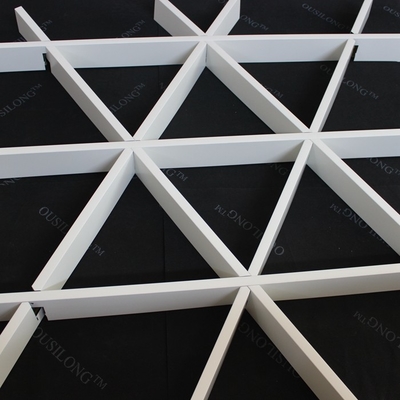 Roller Coating Indoor Aluminum Triangle Grid Metal Ceiling Panel For Shopping Hall