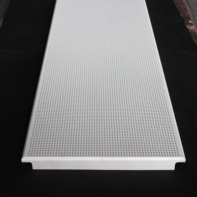 Aluminum Clip In Suspended Perforated Acoustic False Ceiling 300x1200mm Dia 1.8mm