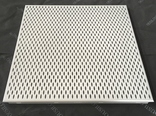 Leaf Shaped Fireproof Clip In Ceiling Perforated Aluminum Acoustic False Ceiling