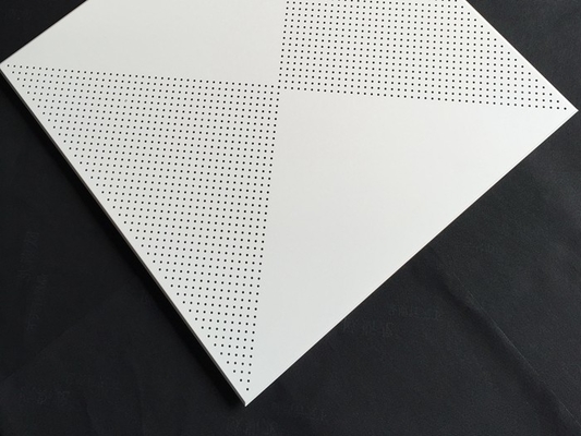 Aluminum / Galvanized Steel 3.0mm Perforated Metal Ceiling With Beveled Edge