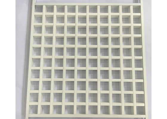 Aluminum Open Cell Ceiling Square Grid 600 * 600mm 75 * 75mm Powder Coated Finish