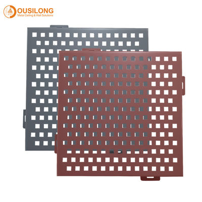 300 x 300 Metal Perforated Ceiling Acoustic Suspended Ceiling Tiles Plate With Roll Coating
