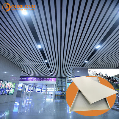 Structured Linear Aluminium Strip Ceiling Panels Decorative Commercial Suspended Metal False Ceiling Tiles