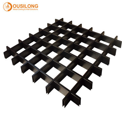 Gallery Triangular Metal Grid Ceiling Building Wall Ceiling Decorative Aluminum / Aluminium Profile Materials