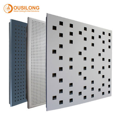 Decorative White Metal Wall Ceiling Panels Suspended Aluminum / Aluminium Perforated Ceiling