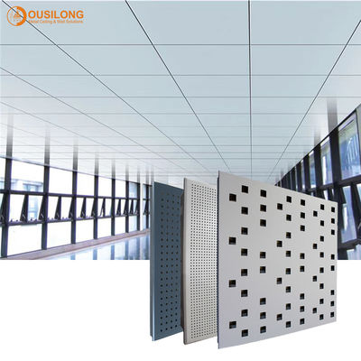 Perforated Snap Clip in Ceiling 600 x 600 Acoustic Aluminum Aluminium Drop Down Ceiling Tiles