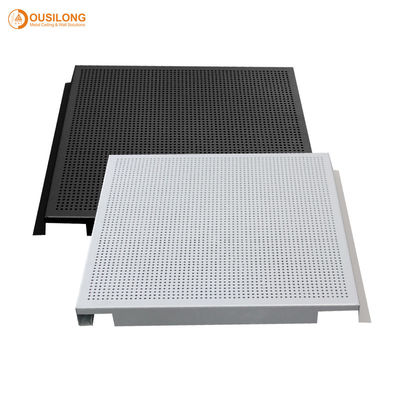 Big Size Suspended Aluminium / Aluminum Metal Ceiling Panel with Windproof Double Hook on System