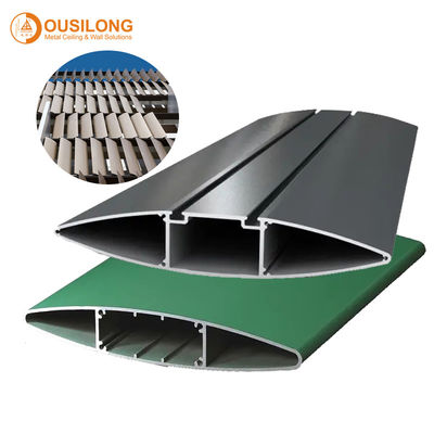 Building Facade Aluminium Profile Blinds PVDF Coating Decorative Exterior Aluminum Sun Shade System for Wall
