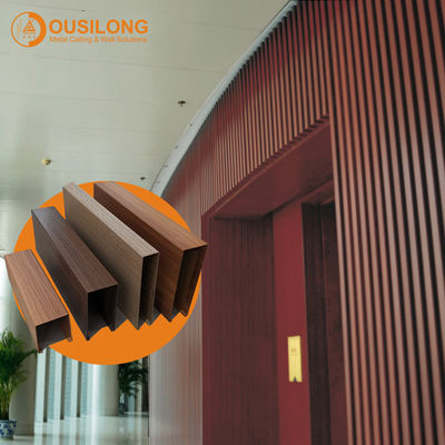 Corrosion Resistance U-Shaped Linear Metal Ceiling Silver Aluminum Architectural Panels