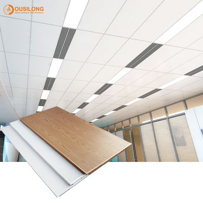 Aluminum Clip In Suspended Perforated Acoustic False Ceiling 300x1200mm Dia 1.8mm