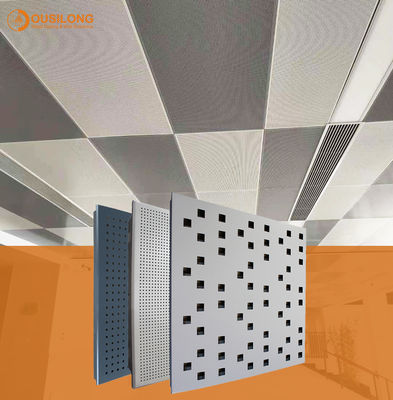 Decorative Metal Ceiling Panel , Clip In Ceiling With Fireproof Nonwoven
