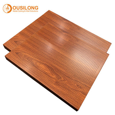 Wood Color Acoustic Aluminium Honeycomb Panel For Interior Wall 1220×2440mm