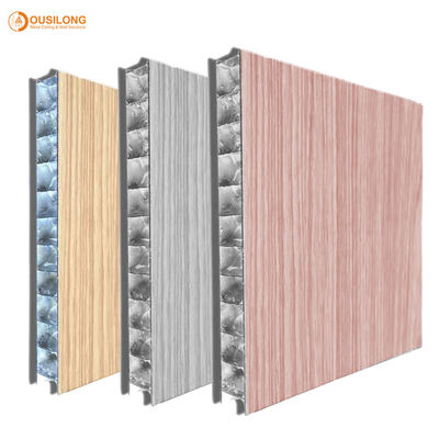 Alkali Resistant Aluminum Honeycomb Core Panel Wood Grain Acoustic Filling Wooden Partition