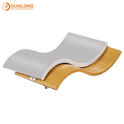 Acoustic Suspended Arc Aluminium 300x300 Panel False Cloud Shape Curved Wall Ceiling Board