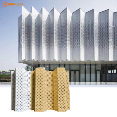 Weather Resistance Corrugated Aluminum Wall Panels Architectural Metal Tiles For Commercial Building