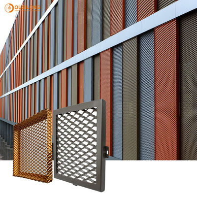 Exterior wall panel decorative material metal facade cladding aluminum mesh ceiling panel