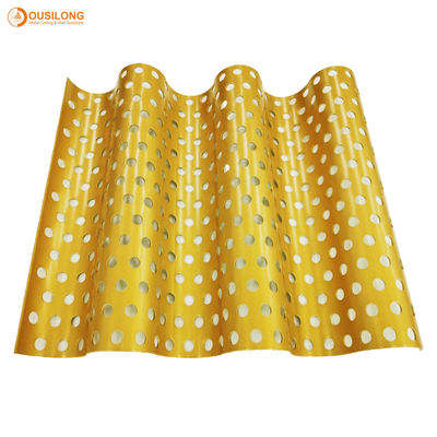 Durable Washable Aluminum Wall Panels , Perforated Corrugated Metal Ceiling Panels