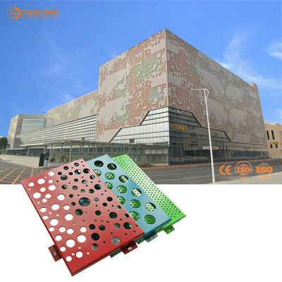 Laser Cut Curtain Wall Perforated Aluminum Metal Facade Cladding Panels