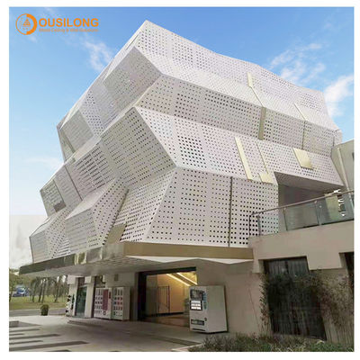 Laser Cut Curtain Wall Perforated Aluminum Metal Facade Cladding Panels