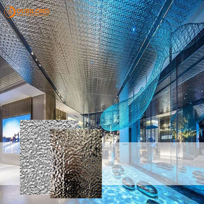 Commercial Buildings metal Decorative Cladding Panels 2.0mm Steel Wavy Ceiling Panel