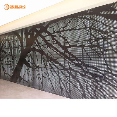 Interior suspended metal ceiling customized artistic perforated aluminum ceiling panel for Stadium