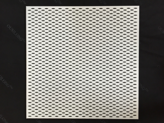 600 x 600 Fireproof Acoustic Aluminum Perforated Ceiling panel for Decoration