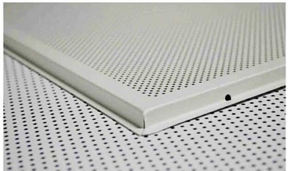 Aluminum Perforated Ф1.8 Suspended Lay In Ceiling Tiles White 600 x 600mm