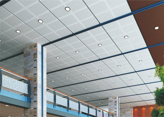 sound proofing decorative Acoustic Ceiling Tiles Perforated Fireproof With roll coating
