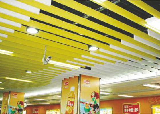 Indoor Linear Strip Metal Ceiling Water Drip For Suspended Ceiling , Weather Resistance Decoration