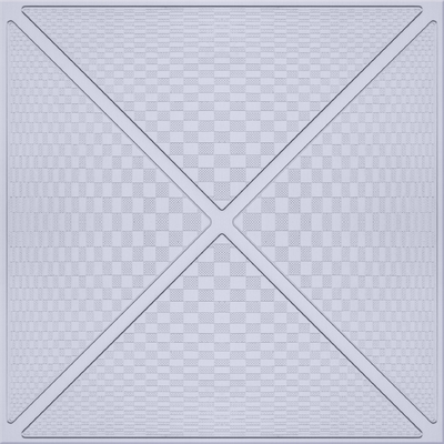 Modern Artistic Clip In Ceiling Tile 300mm x 300mm , Embossed / Photo-oxidation
