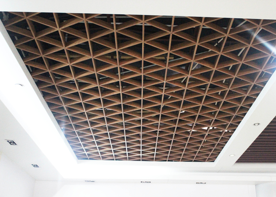 Rustproof Aluminum Suspended Open Grid Ceiling / Aluminium Grille Ceiling Panel for Shopping Mall