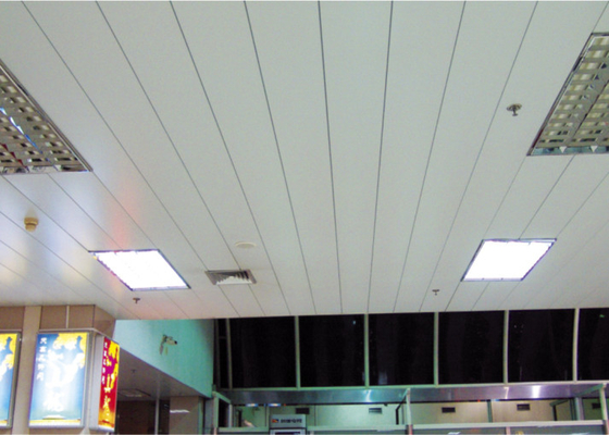 Unperforated Straight Edge Decorative Drop Ceiling Aluminium Strip , Width 100mm 150mm
