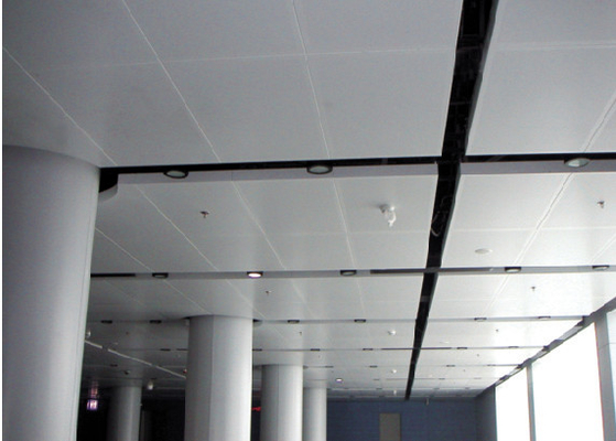 Soundproof Perforated Lay In Ceiling Tiles Floating / 2x2 Ceiling Panels For hall decoration
