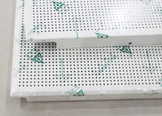 Waterproof White Clip In Ceiling Tiles Perforated Metal Ceiling Tiles For Office