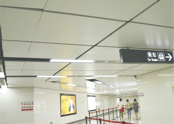 Waterproof White Clip In Aluminum / Aluminium Ceiling Tiles Perforated Metal Ceiling Panel For Office