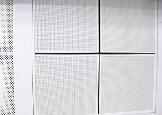 Perforated Lay In Suspended Metal 1200 x 600 Ceiling Tiles Sheet For Office Building