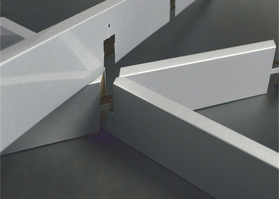 Indoor Triangle Aluminum Metal Ceiling Grid Fireproof For Supermarket Construction Materials