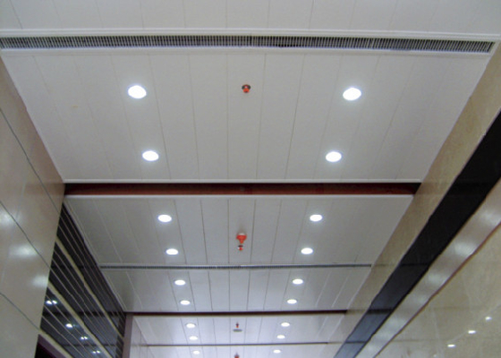 Drop down Suspended Metal Ceiling Aluminum Panel K shaped / Straight Edge For exhibition halls