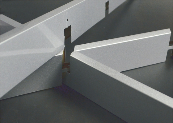 Suspension Triangular Commercial Ceiling Tiles / Metal Drop Ceiling Tegular