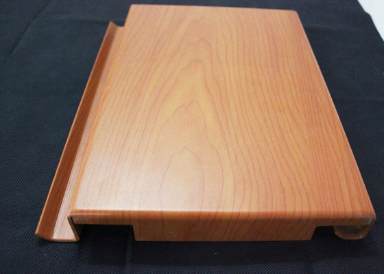 Non - Flammable Aluminum Solid Panel , Wooden Aluminium Decorative Tiles
