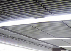 Rustproof Commercial Ceiling Tiles , Decorating Curling Plug in Blade Ceiling
