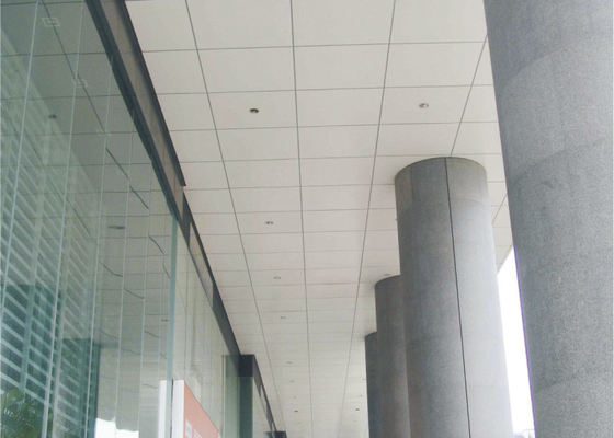 Zero Clearance Perforated Metal Drop Ceiling Tiles / Closed Floating Ceiling Tegular
