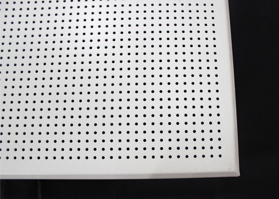 Aluminum Perforated Metal Ceiling 2x4 Ceiling Tiles Sheets With Straight / Beveled Edge