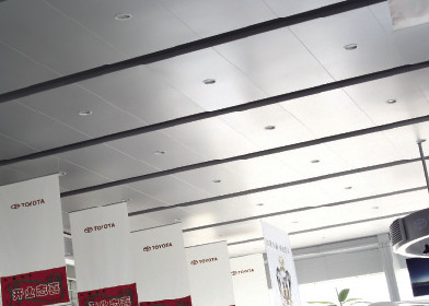 custom Perforated Metal Ceiling Tiles panels E shaped For Drop Down Ceiling , Hook on