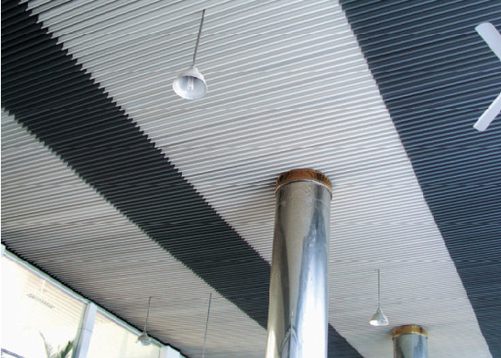 Perforated Beveled Aluminium Strip Ceiling