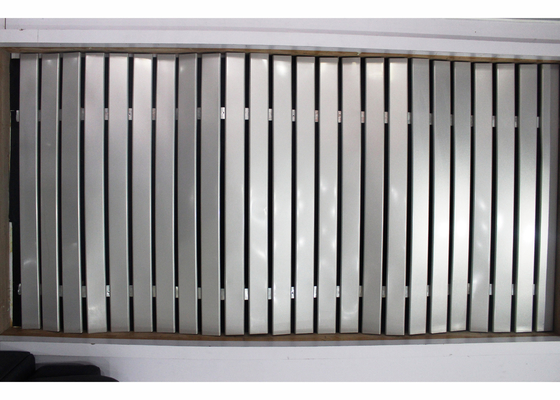 Silver decoration Aluminum Sun Shade System European standard , Strip Sunshade Panel
